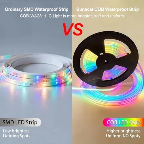 80ft COB RGB+IC LED Strip Lights — LED Strip Lights, BUNACET