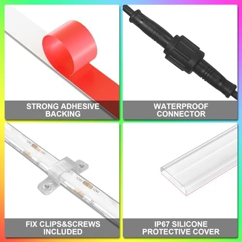 80ft COB RGB+IC LED Strip Lights — LED Strip Lights, BUNACET