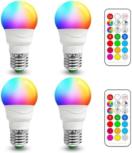 Color Changing LED Light Bulb (4 Pack) — Smart Light Bulb, ILC