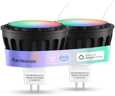 Color Changing Smart GU5.3 LED Bulb, Dimmable (6-Pack) — Smart Light Bulb, Gardencoin