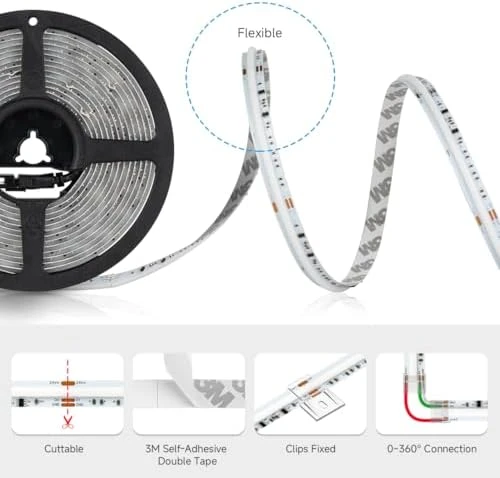Dual IC RGBCCT LED Strip Light with Bluetooth Control — LED Strip Lights, BTF-LIGHTING