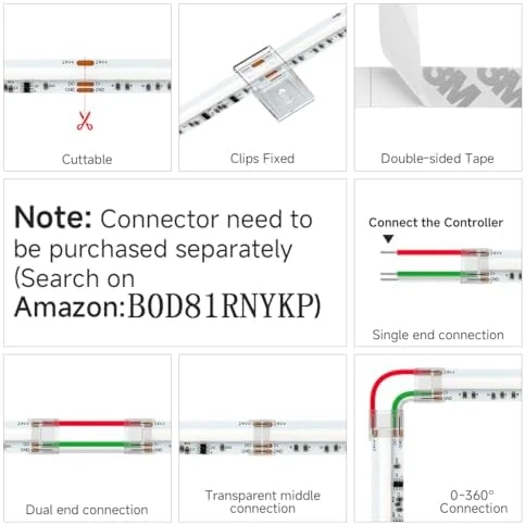 Dual IC RGBCCT LED Strip Light with Bluetooth Control — LED Strip Lights, BTF-LIGHTING