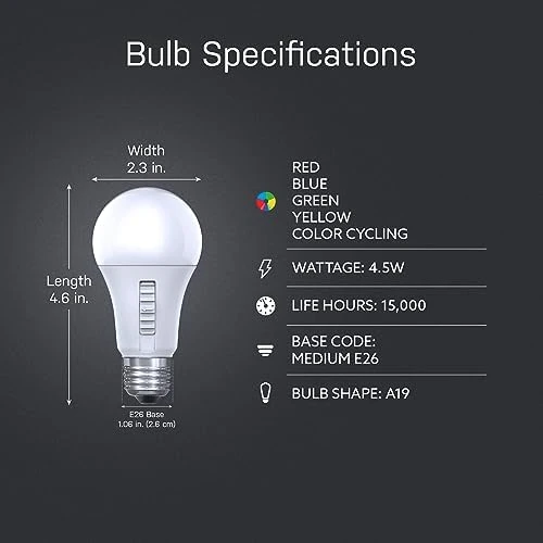 LED Color Changing Light Bulb - A19 — Smart Light Bulb, Feit Electric