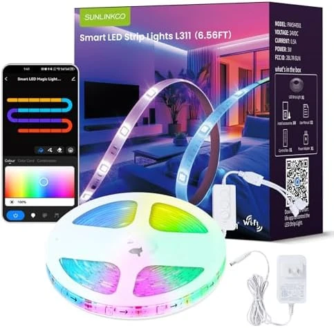 Smart Bluetooth RGB+IC LED Strip Light — LED Strip Lights, SUNLINKCO