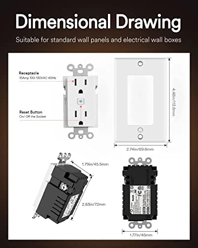 Smart In-Wall Electrical Outlet with Voice Control — Smart Plug, Lumary