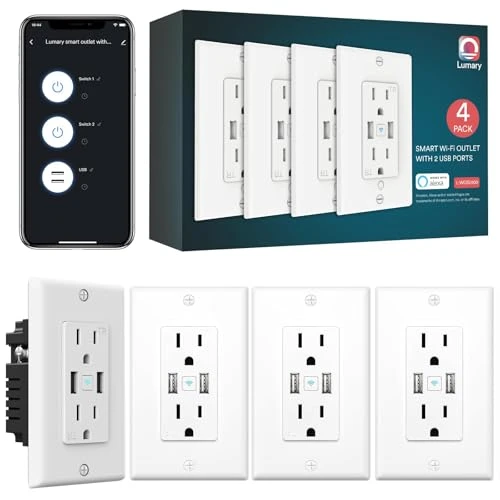 Smart In-Wall Electrical Outlet with Voice Control — Smart Plug, Lumary