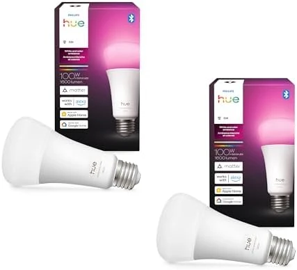 Smart LED Bulb (2-Pack) - White and Color Ambiance — Smart Light Bulb, Philips