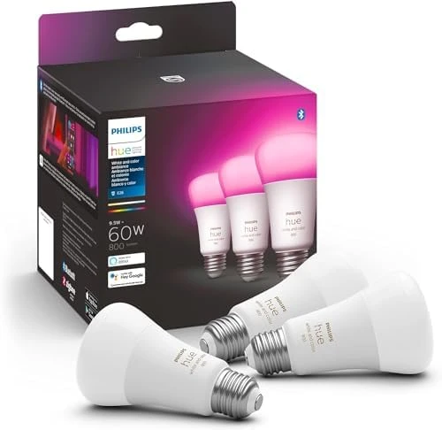 Smart LED Bulb - White & Color Ambiance (3 Pack) — Smart Light Bulb, Philips