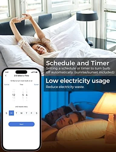 Smart Light Bulb - Color Changing, Dimmable, 9W 810 Lumens, Works with Siri, Alexa, Google Home — Smart Light Bulb, Refoss
