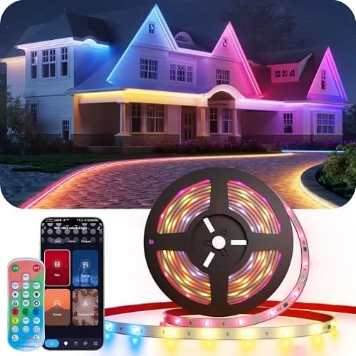 Smart RGB LED Strip Lights (65.6ft Outdoor) — LED Strip Lights, DeckTok