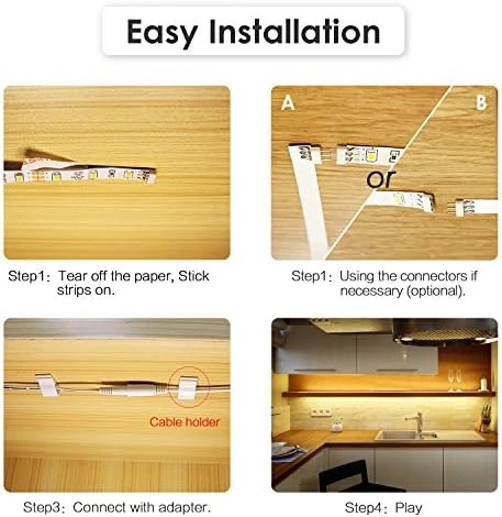 Under Cabinet LED Lighting Kit — LED Strip Lights, WOBANE