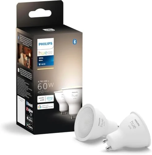 White and Color Ambiance GU10 LED Bulb (2-Pack) — Smart Light Bulb, Philips