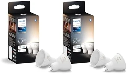 White and Color Ambiance GU10 LED Bulb (2-Pack) — Smart Light Bulb, Philips