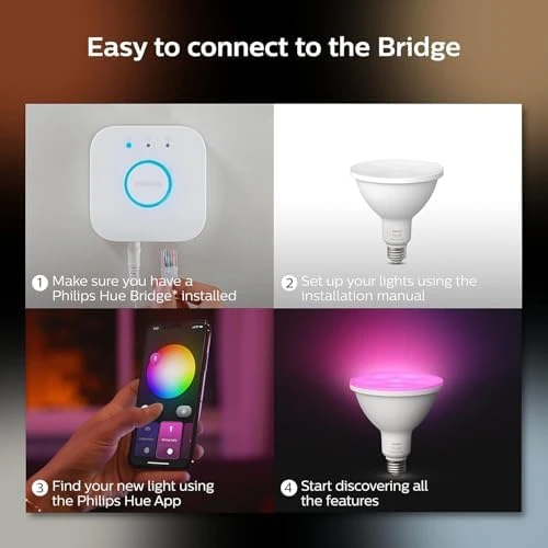 White and Color Ambiance Smart LED Bulb (100W Equivalent) — Smart Light Bulb, Philips