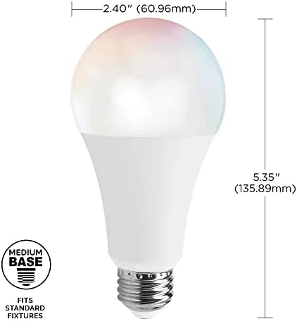 WiFi-Control A21 LED Color-Changing and Tunable White Smart Light Bulb — Smart Light Bulb, Satco