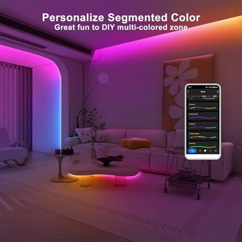 32.8ft Bluetooth RGB+IC COB LED Strip Light — LED Strip Lights, Tatazone