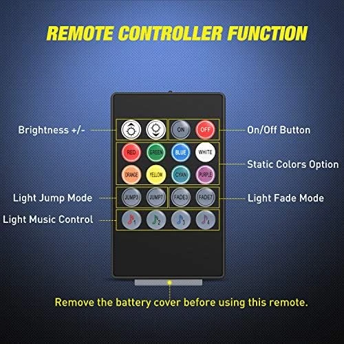 48 LEDs Multicolor Music Car Strip Light with Sound Active Function — LED Strip Lights, Nilight