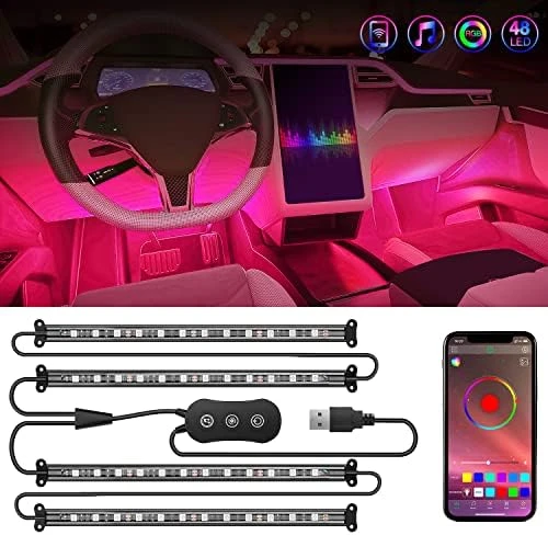 48 LEDs Multicolor Music Car Strip Light with Sound Active Function — LED Strip Lights, Nilight