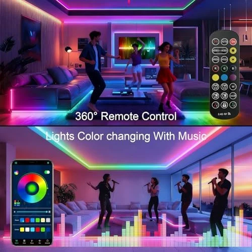 COB RGB+IC LED Strip Light Kit — LED Strip Lights, BUNACET