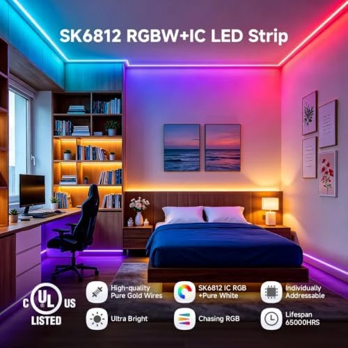 Individually Addressable RGBW LED Strip with Natural White — LED Strip Lights, BTF-LIGHTING