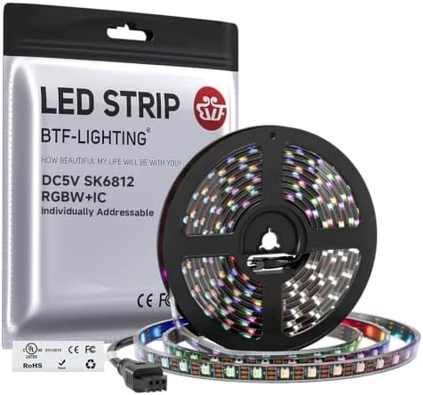 Individually Addressable RGBW LED Strip with Natural White — LED Strip Lights, BTF-LIGHTING
