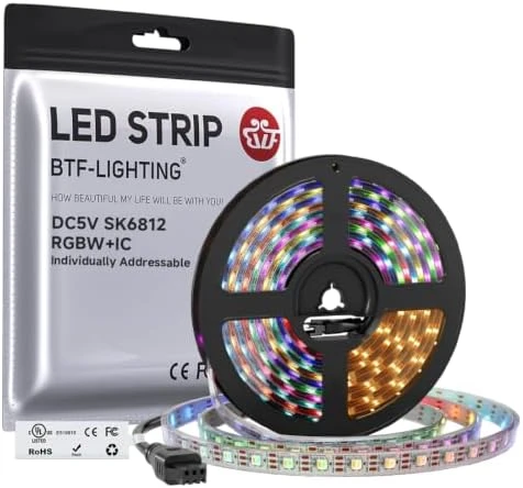 Individually Addressable RGBW LED Strip with Natural White — LED Strip Lights, BTF-LIGHTING
