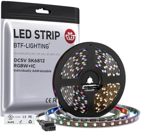 Individually Addressable RGBW LED Strip with Natural White — LED Strip Lights, BTF-LIGHTING