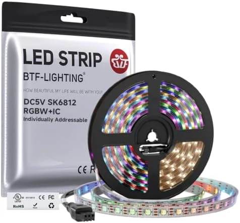 Individually Addressable RGBW LED Strip with Natural White — LED Strip Lights, BTF-LIGHTING
