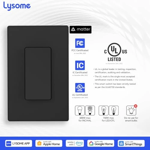 Matter Smart Light Switch — Smart Switch, LYSOME
