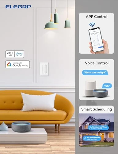 Single Pole Smart Dimmer Light Switch, 10 Pack — Smart Switch, ELEGRP