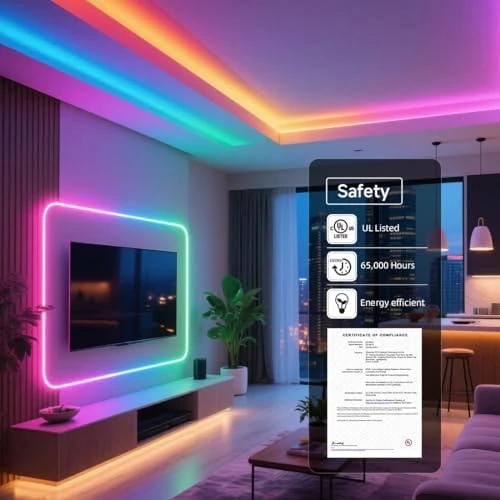 Smart IC RGBW COB LED Strip 3000K, 16.4FT, 273 LEDs/ft, Color Chasing and Uniform Light — LED Strip Lights, BTF-LIGHTING