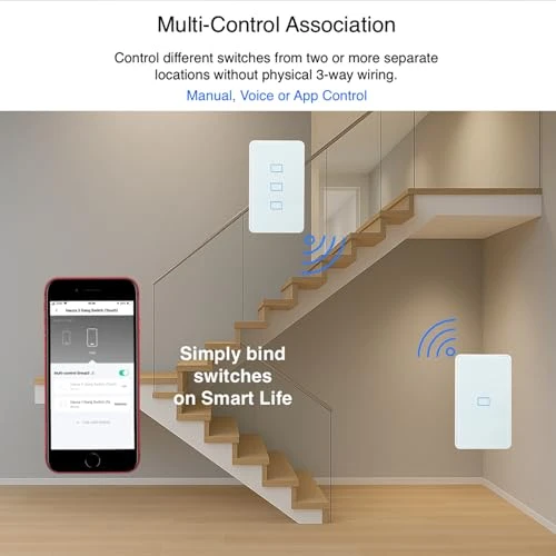 Smart Light Switch with Bluetooth (2 Gang Touch Panel) — Smart Switch, Hauza