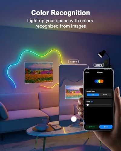 Smart RGBAICW Neon Rope Light 9.8ft — LED Strip Lights, Lumary