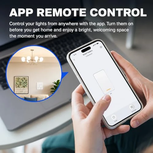 Smart Switch 3 Gang, Neutral Wire Required, 2.4GHz Wi-Fi Light Switch — Smart Switch, HQL