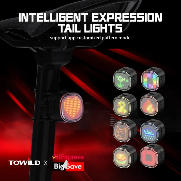 Intelligent Expression Taillight — Smart Bike Light, TOWILD