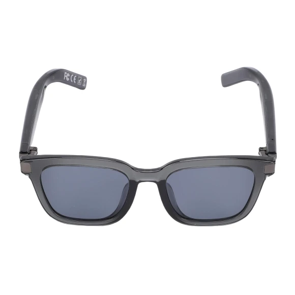 Smart Sunglasses AI Translator Bluetooth Music Call Semi Transparent Gray Frame — Translator Device, KONNWEI