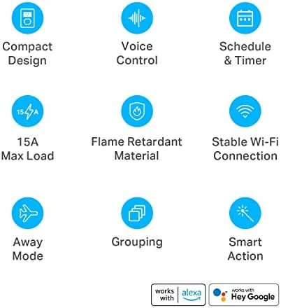 Smart Plug Ultra Mini 15A, 2-Pack — Smart Plug, Kasa