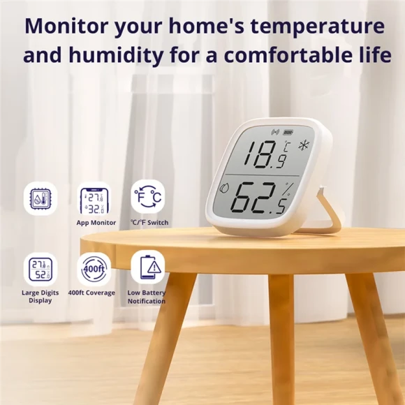 Temperature & Humidity Sensor with Screen and Zigbee Gateway — Air Quality Monitor