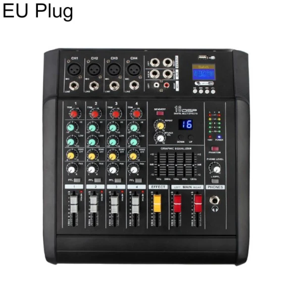4-Channel Multi-function Professional Bluetooth Mixer with Amplifier — Karaoke Machine