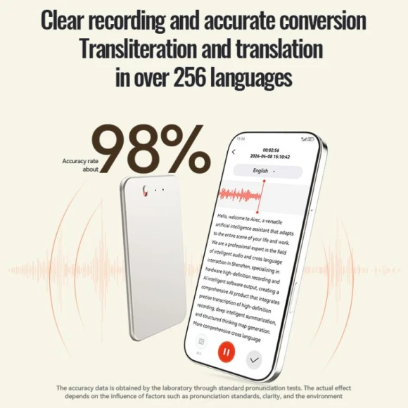 AI Smart Voice Recorder — Translator Device