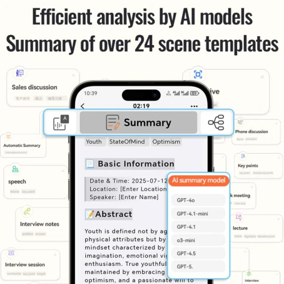 AI Smart Voice Recorder — Translator Device