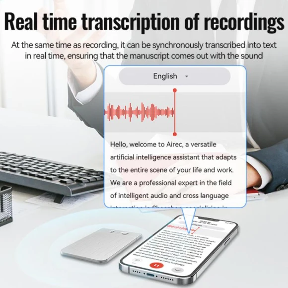 AI Smart Voice Recorder — Translator Device