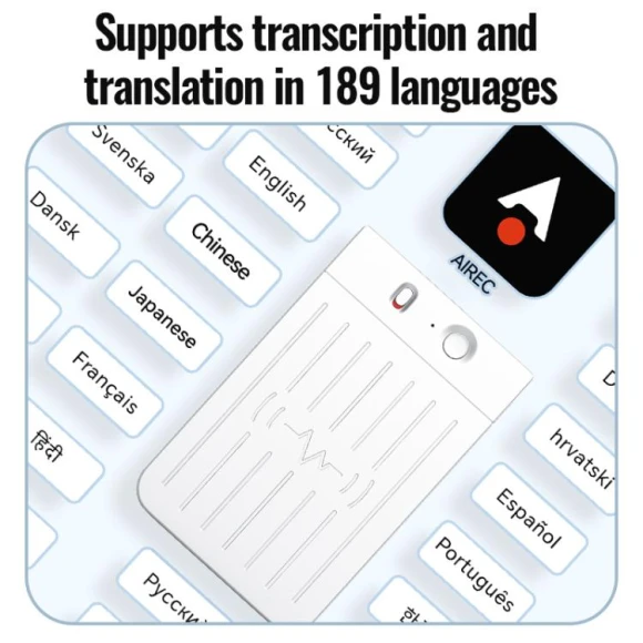 AI Smart Voice Recorder — Translator Device