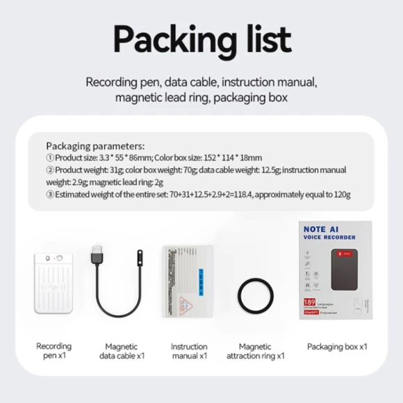 AI Smart Voice Recorder — Translator Device