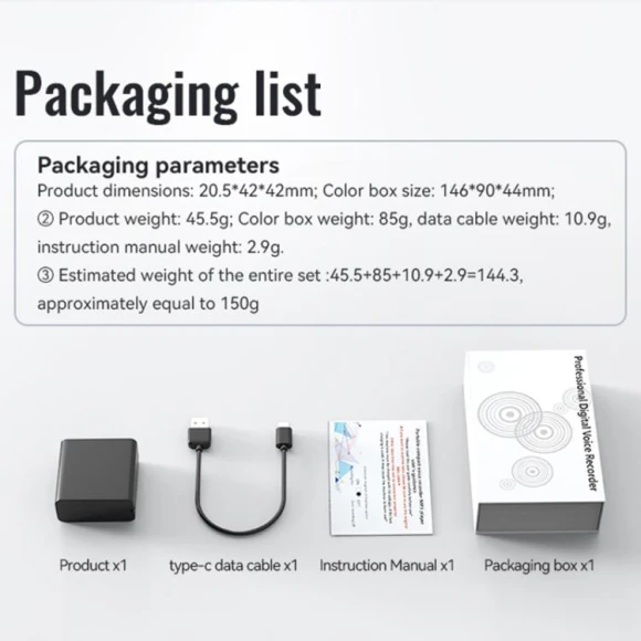 Long Standby Magnetic Smart Voice Recorder — Translator Device