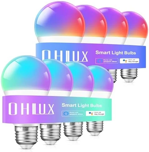 Smart Light Bulbs (8-Pack) — Smart Light Bulb, OHLUX