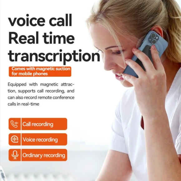 Ultra-thin AI Smart Voice Recorder (8GB) — Translator Device