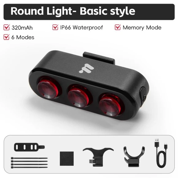 Bike Taillight with Smart Brake Sensing — Smart Bike Light, WEST BIKING