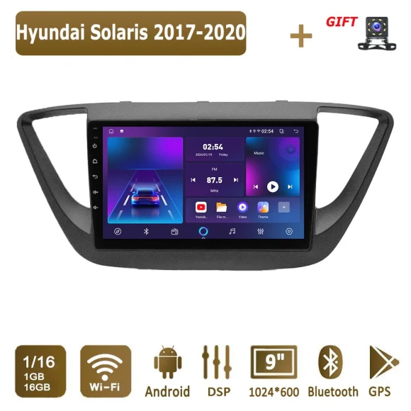Android Car Radio for Hyundai Solaris 2017-2020 — Car Infotainment System, icreative