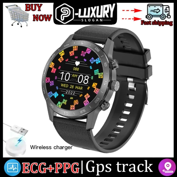 Smartwatch with ECG, Voice Assistant, GPS Trajectory, and Sport Features — Smart Watch, Tiktop2